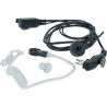 vhbw 10x Oreillette Compatible avec Hyt/Hytera TD510, TD520, PD560, TC620, PD500 Radio Talkie-walkie avec Microphone PTT, câble 