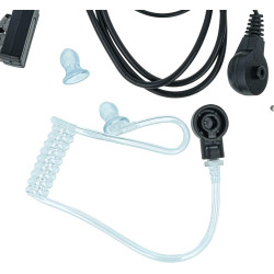 vhbw 10x Oreillette Compatible avec Hyt/Hytera TD510, TD520, PD560, TC620, PD500 Radio Talkie-walkie avec Microphone PTT, câble 