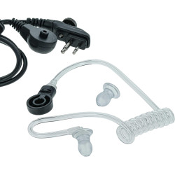 vhbw 10x Oreillette Compatible avec Hyt/Hytera TD510, TD520, PD560, TC620, PD500 Radio Talkie-walkie avec Microphone PTT, câble 