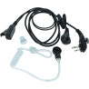 vhbw 10x Oreillette Compatible avec Hyt/Hytera TD510, TD520, PD560, TC620, PD500 Radio Talkie-walkie avec Microphone PTT, câble 