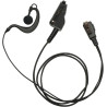 Oreillette en forme de G avec micro PTT compatible avec Kenwood NX-200 NX-210 NX-300 NX-3200 NX-3300 NX-410 NX-411 NX-5200 NX-53