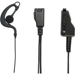 Oreillette en forme de G avec micro PTT compatible avec Kenwood NX-200 NX-210 NX-300 NX-3200 NX-3300 NX-410 NX-411 NX-5200 NX-53