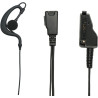 Oreillette en forme de G avec micro PTT compatible avec Kenwood NX-200 NX-210 NX-300 NX-3200 NX-3300 NX-410 NX-411 NX-5200 NX-53