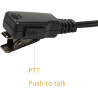 Oreillette en forme de G avec micro PTT compatible avec Kenwood NX-200 NX-210 NX-300 NX-3200 NX-3300 NX-410 NX-411 NX-5200 NX-53