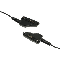 Oreillette en forme de G avec micro PTT compatible avec Kenwood NX-200 NX-210 NX-300 NX-3200 NX-3300 NX-410 NX-411 NX-5200 NX-53