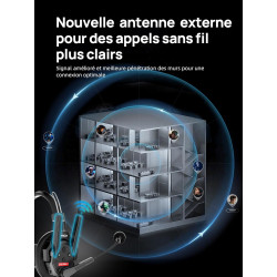 SYNCO Xtalk XPRO1 Casque Intercom Full Duplex Système, 2.4G Casque Communication sans Fil Intercom Système pour Equipe d'Annulat