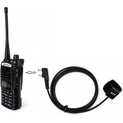 Bouton Radio à Distance PTT Push-to-Talk pour Parapente - Compatible avec Baofeng UV-5R, UV-82, BF-888S Retevis RT Quansheng UV-