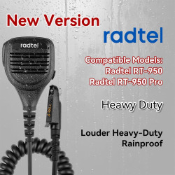 radtel Microphone Haut-Parleur étanche et Robuste pour radios RT-950 et RT-950 Pro, Microphone Talkie-walkie à réduction de Brui