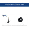 Glomex – antenne vhf marina 6 db 1,4 m noir edition, modèle sgv140bk (ibiza) – haute performance, design noir, pour yachts et ba