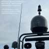 Glomex – antenne vhf marina 6 db 1,4 m noir edition, modèle sgv140bk (ibiza) – haute performance, design noir, pour yachts et ba