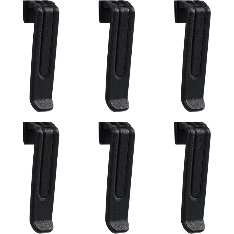 Retevis RT68 Lot de 6 clips de ceinture pour talkie-walkie compatible uniquement avec radio bidirectionnelle RT68