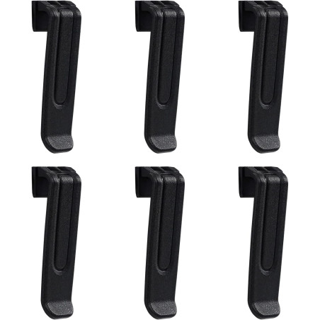 Retevis RT68 Lot de 6 clips de ceinture pour talkie-walkie compatible uniquement avec radio bidirectionnelle RT68