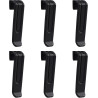 Retevis RT68 Lot de 6 clips de ceinture pour talkie-walkie compatible uniquement avec radio bidirectionnelle RT68