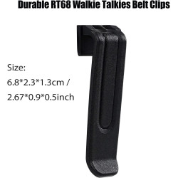 Retevis RT68 Lot de 6 clips de ceinture pour talkie-walkie compatible uniquement avec radio bidirectionnelle RT68