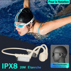 Luvant bone conduction headphones – open ear bluetooth wireless headphones, ipx8 waterproof, lightweight sports headphones with 