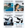 Luvant bone conduction headphones – open ear bluetooth wireless headphones, ipx8 waterproof, lightweight sports headphones with 