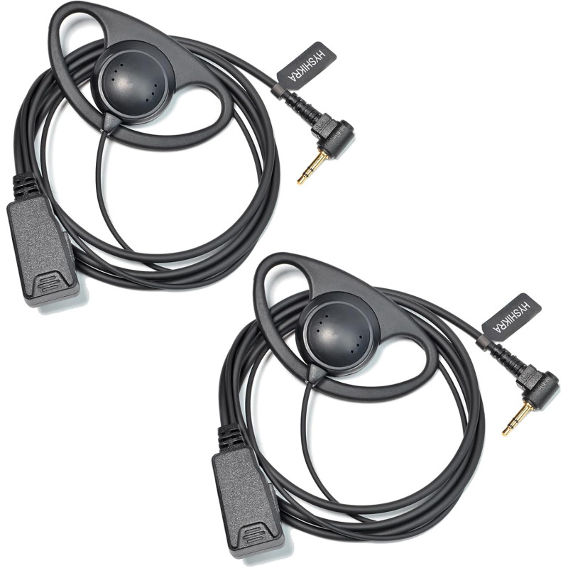 1 Broche 2,5 mm Casque avec Mic PTT, Compatible avec Motorola TLKR T60 T61 T62 T81 T80 T82 Extreme Hunter HYT TC-320 pour Le Per
