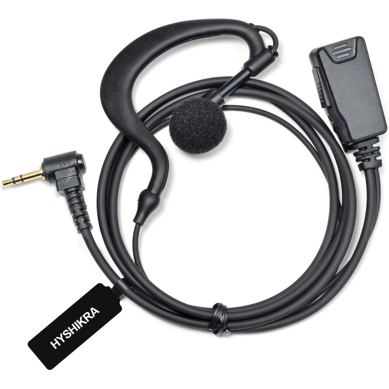 1 Broche 2,5 mm Casque avec Mic PTT, Compatible avec Motorola TLKR T60 T61 T62 T81 T80 T82 Extreme Hunter HYT TC-320 pour Le Per