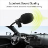 Micro Voiture 3,5 mm Micro Autoradio Voiture, Microphone Externe pour Autoradio, avec Autocollant et Clip pour Recording Intervi