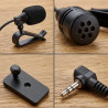 Micro Voiture 3,5 mm Micro Autoradio Voiture, Microphone Externe pour Autoradio, avec Autocollant et Clip pour Recording Intervi