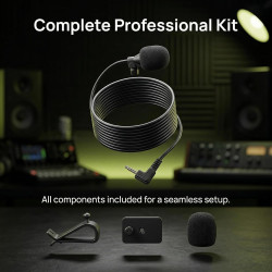Micro Voiture 3,5 mm Micro Autoradio Voiture, Microphone Externe pour Autoradio, avec Autocollant et Clip pour Recording Intervi