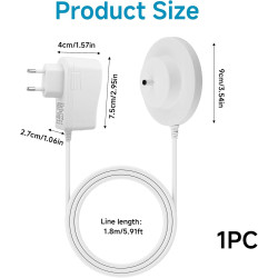 9V 1.5A Chargeur pour Toniebox, Audio Tonie Box Station de Recharge 1.8M Câble de Chargeur, DC 5.5mm x 2.5mm