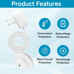 9V 1.5A Chargeur pour Toniebox, Audio Tonie Box Station de Recharge 1.8M Câble de Chargeur, DC 5.5mm x 2.5mm