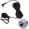 Microphone externe pour autoradio 3,5 mm compatible avec sony kenwood alpine jvc et pioneer, câble de 3 m, fiche coudée 3,5 mm, 