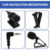 Microphone externe pour autoradio 3,5 mm compatible avec sony kenwood alpine jvc et pioneer, câble de 3 m, fiche coudée 3,5 mm, 