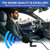Microphone externe pour autoradio 3,5 mm compatible avec sony kenwood alpine jvc et pioneer, câble de 3 m, fiche coudée 3,5 mm, 