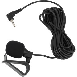Microphone externe pour autoradio 3,5 mm compatible avec sony kenwood alpine jvc et pioneer, câble de 3 m, fiche coudée 3,5 mm, 