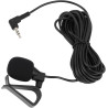 Microphone externe pour autoradio 3,5 mm compatible avec sony kenwood alpine jvc et pioneer, câble de 3 m, fiche coudée 3,5 mm, 