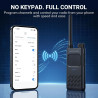 AT2 Talkie-Walkie UHF avec Messagerie Hors-Ligne (Texte & Image), Programmation App sans Fil, Double PTT, 30 Canaux, Batterie 22