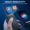 AT2 Talkie-Walkie UHF avec Messagerie Hors-Ligne (Texte & Image), Programmation App sans Fil, Double PTT, 30 Canaux, Batterie 22