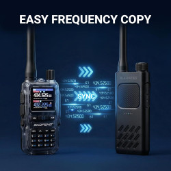 AT2 Talkie-Walkie UHF avec Messagerie Hors-Ligne (Texte & Image), Programmation App sans Fil, Double PTT, 30 Canaux, Batterie 22