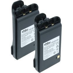 vhbw 2X Batterie Remplacement pour Icom BP-265LI, BP-265 pour Radio Talkie-walkie (2500mAh, 7,4V, Li-ION) - avec Clip de Ceintur