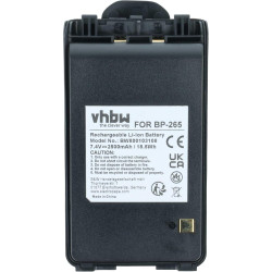 vhbw 2X Batterie Remplacement pour Icom BP-265LI, BP-265 pour Radio Talkie-walkie (2500mAh, 7,4V, Li-ION) - avec Clip de Ceintur