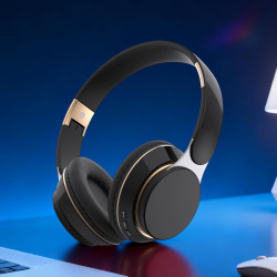 Generico Casque sans fil, casque télescopique pliable – casque supra-aural haute puissance – pour téléphone portable, jeu, salle