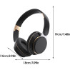 Generico Casque sans fil, casque télescopique pliable – casque supra-aural haute puissance – pour téléphone portable, jeu, salle