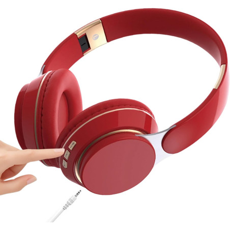 Generico Casque Sans Fil - Pliable et Respirant | Casque Supraural Sans Fil | Pour Téléphone Portable Jeu Gym Bureaux Maison Ami