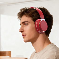 Generico Casque Sans Fil - Pliable et Respirant | Casque Supraural Sans Fil | Pour Téléphone Portable Jeu Gym Bureaux Maison Ami