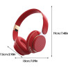 Generico Casque Sans Fil - Pliable et Respirant | Casque Supraural Sans Fil | Pour Téléphone Portable Jeu Gym Bureaux Maison Ami