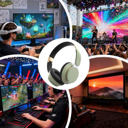 Casque Sans Fil - Casque Avec Son Stéréo Et Confort Respirant,Casque Supraural Sans Fil | Pour La Famille Et Les Amis Et Les Col