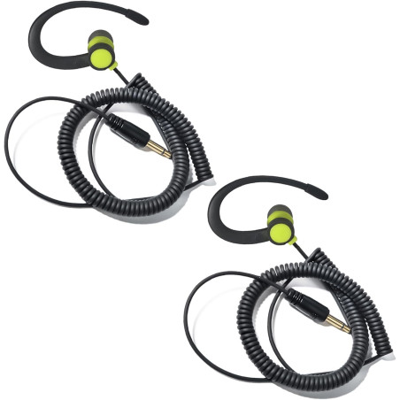 1 Pin 3.5mm Jack Headset 180° Joint Reception Only Walkie Talkie Earpiece Compatible avec Motorola Sepura Rexon Wouxun Kenwood B