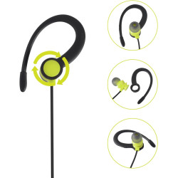 1 Pin 3.5mm Jack Headset 180° Joint Reception Only Walkie Talkie Earpiece Compatible avec Motorola Sepura Rexon Wouxun Kenwood B