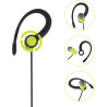 1 Pin 3.5mm Jack Headset 180° Joint Reception Only Walkie Talkie Earpiece Compatible avec Motorola Sepura Rexon Wouxun Kenwood B