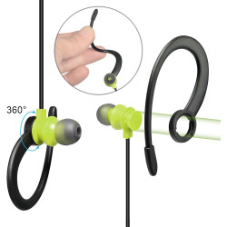 1 Pin 3.5mm Jack Headset 180° Joint Reception Only Walkie Talkie Earpiece Compatible avec Motorola Sepura Rexon Wouxun Kenwood B