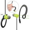 1 Pin 3.5mm Jack Headset 180° Joint Reception Only Walkie Talkie Earpiece Compatible avec Motorola Sepura Rexon Wouxun Kenwood B