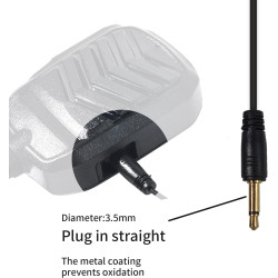 1 Pin 3.5mm Jack Headset 180° Joint Reception Only Walkie Talkie Earpiece Compatible avec Motorola Sepura Rexon Wouxun Kenwood B