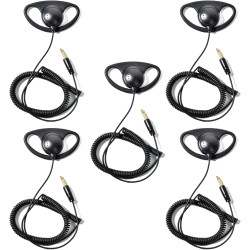 1 Pin 3.5mm Jack Headset 180° Joint Reception Only Walkie Talkie Earpiece Compatible avec Motorola Sepura Rexon Wouxun Kenwood B